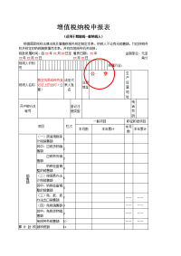 增值税纳税申报表
