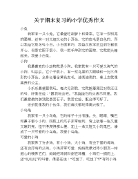 关于期末复习的小学优秀作文.doc