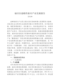 福田区战略性新兴产业发展报告
