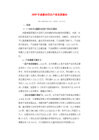 2009年成都市信息产业发展报告