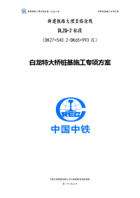 中铁五局集团有限公司大临铁路白龙特大桥桩基施工专项方案-改1