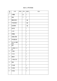 酒店前厅文具采购清单