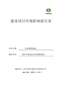 巡洋舰美食城项目立项环境评估报告表.doc