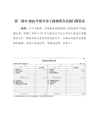 2016年恩平工商业联合会部门预算表