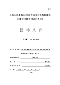 农业开发高标准农田建设项目投标文件