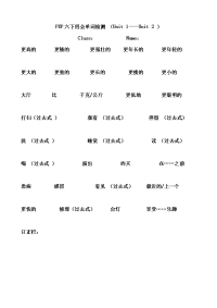 新版pep六下四会单词句子检测(修正版)
