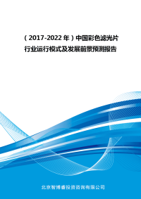 (2017-2022年)中国彩色滤光片行业运行模式及发展前景预测报告(目录)