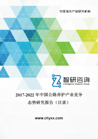 2017-2022年中国公路养护产业竞争态势研究报告(目录).doc