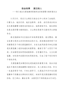 反腐倡廉警示教育心得体会1