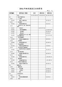 2016年财政拨款支出预算表