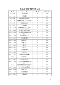 红花小学图书管理登记表