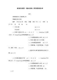 派斯美阁第一期内装饰工程预算报价单