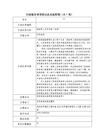 行政服务事项登记表及流程图共7项