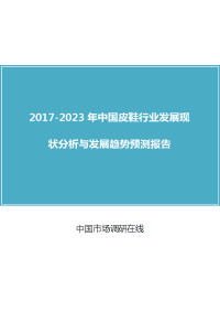 2017年版中国皮鞋行业分析报告目录.docx
