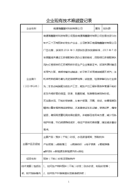 企业现有技术难题登记表