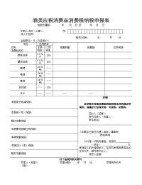 酒类应税消费品消费税纳税申报表
