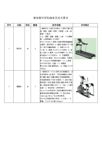 健身器材采购清单及技术要求