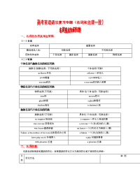 2014高考英语语法复习专题精讲精练 名词和主谓一致
