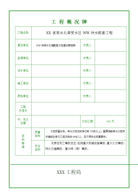 供水配套工程标准五牌一图