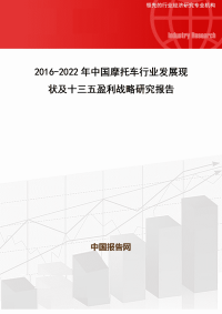 2016-2022年中国摩托车行业发展现状及十三五盈利战略研究报告.doc