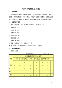 污水管道施工方案