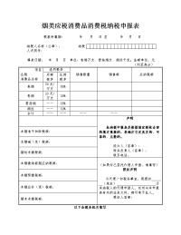 烟类应税消费品消费税纳税申报表