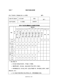 隧道二级仰拱、二衬技术交底记录表