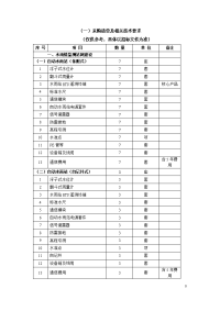 （一）采购清单及相关技术要求