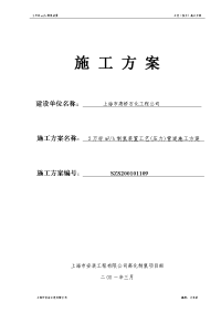 2万标立方米每小时制氢装置工艺(压力)管道施工方案