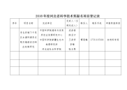 2018河北科学技术奖提名项目登记表