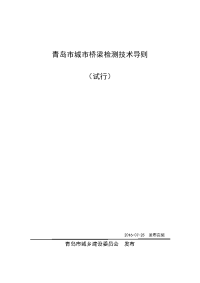 青岛城桥梁检测技术导则