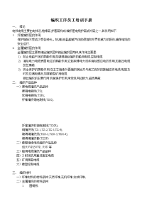 编织工序员工培训手册