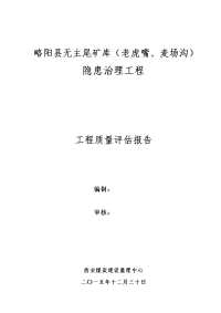 略阳县无主尾矿库质量评估报告(西安).