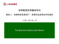 波士顿宝钢集团贸易重组项目报告二宝钢现有贸易资产资源和业务现状评估报告ppt课件