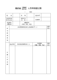 福建人员考核登记表