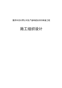 中恩医药科技有限公司生产基地建设项目桩基工程施工组织设计