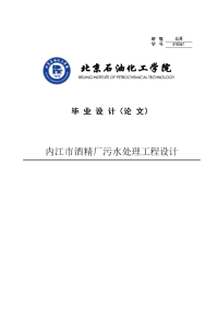 内江市酒精厂污水处理工程设计毕业设计论文