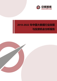 2018-2022年中国大数据行业发展与投资机会分析报告.docx