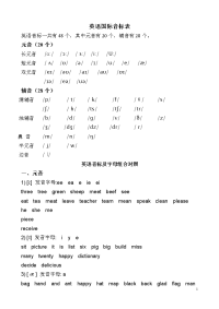 全新英语国际音标表(附带英语音标及字母组合对照)