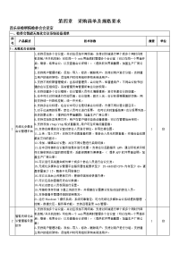 采购清单及规格要求