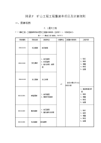 附录f  矿山工程工程量清单项目及计算规则