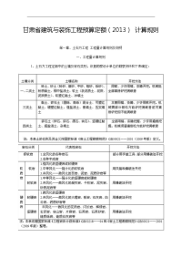 2013 年甘肃省建筑与装饰工程预算定额