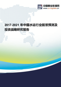 2017-2022年年中国水运行业现状分析及前景预测报告.docx