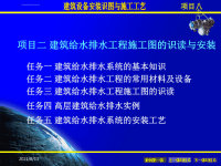 项目二建筑给水排水工程施工图的识读与安装ppt课件