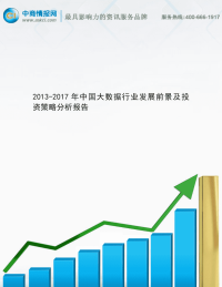 2013-2017年中国大数据行业发展前景及投资策略分析报告