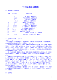 毛衣编织基础教程