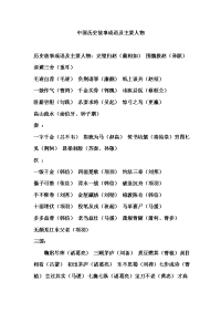 中国历史故事成语及主要人物