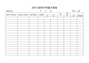 农村公路养护质量月报表