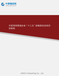 中国双控壁扇企业十二五战略规划咨询项目报告