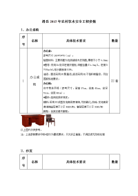 滑县2015年农村饮水安全工程参数